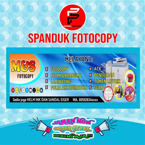 Jual Spanduk Banner Backdrop Usaha Toko Fotocopy Ukuran 3 X1 Meter