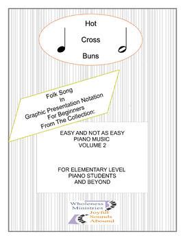 Hot Cross Buns Folk Song In Graphic Presentation Notation For Beginners