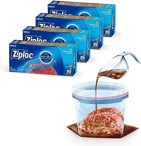 Amazon Ziploc Quart Food Storage Bags Stay Open Design With Stand