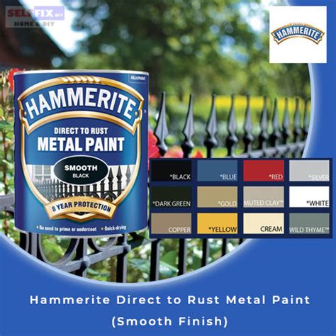 Hammerite Direct To Rust Metal Paint Smooth Finish 250ml Wild Thyme