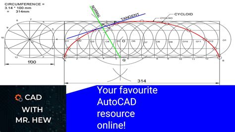 How To Draw Cycloid In Engineering Drawing YouTube