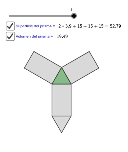 Área Y Volumen De Un Prisma Recto Geogebra