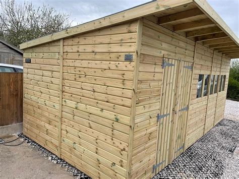 Garden Shed Super Heavy Duty Workshop Tanalised X Pent Mm T G