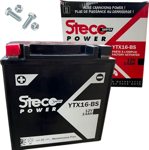 Amazon Fr STECO POWER SPORT YTX16 BS Batterie Moto Quad Scooter