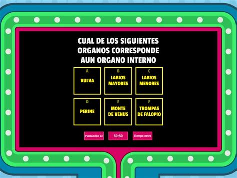 APARATO REPRODUCTOR FEMENINO Gameshow Quiz