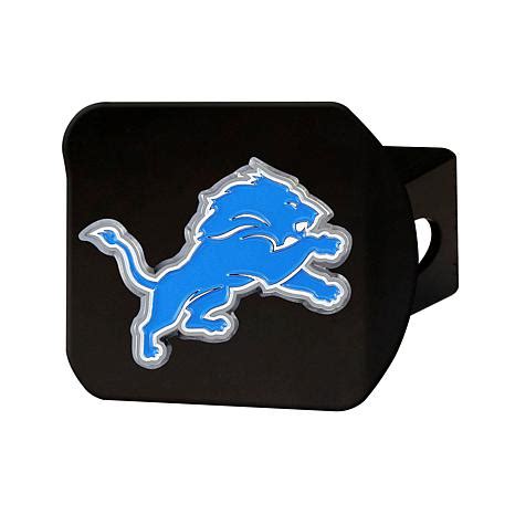 Officially Licensed NFL FANMATS Detroit Lions Black Hitch Cover 3D