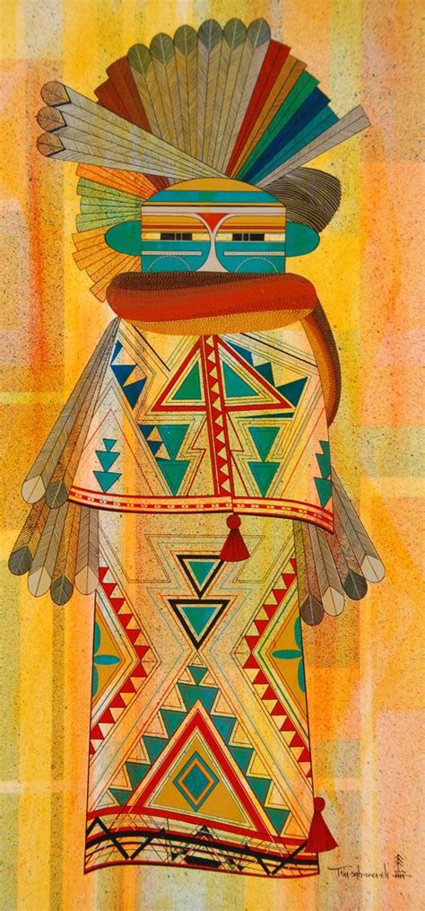 Santa Clara Pueblo By Helen Hardin KK Native American Paintings