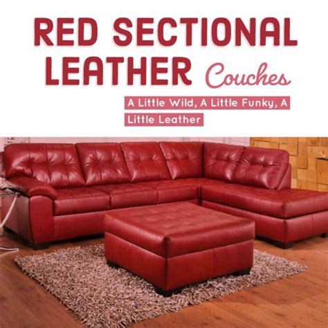 Red Sectional Leather Couch - Choose From Red Funky Selections