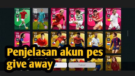 Pes Mobile 2021 Penjelasan Give Away YouTube