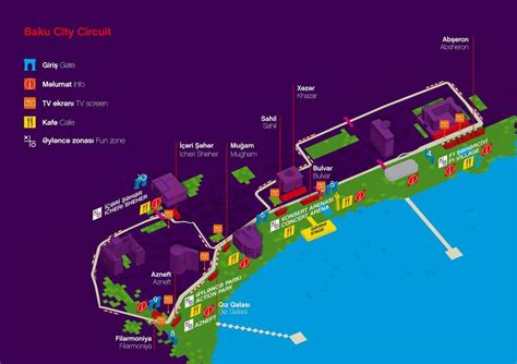 Baku F1 Circuit Map