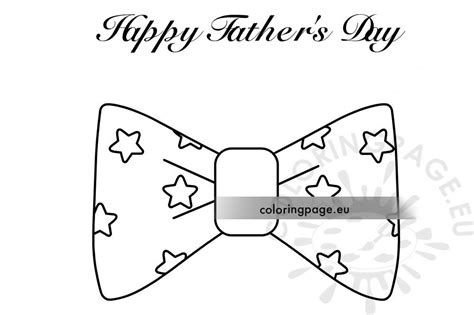 Fathers Day Bow Tie Coloring Page Coloring Page