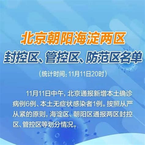 北京疾控通报本起疫情溯源最新进展！朝阳、海淀封控、管控、防范区一览——病例