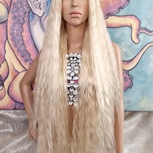 Lace Front LUXURY Extra Long Wavy Unique Natural Light Blonde 613 Color Wig Wigs Natural Wig