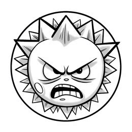 Angry Character For Coloring Coloring Page