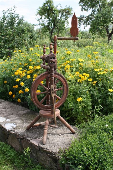 Antique Castle Style Upright Spinning Wheels