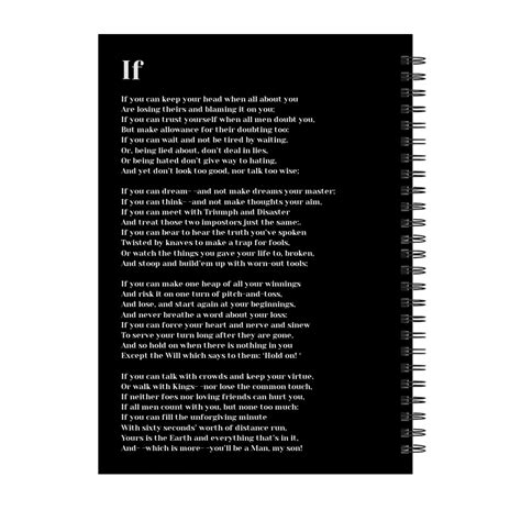 Rudyard Kipling Hardcover Notebook X Onlyart Poetry Shop