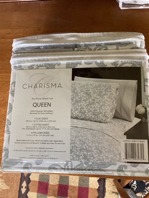 Charisma Vintage Six Piece Queen Sheet Set 1 Flat Sheet 1 Fitted