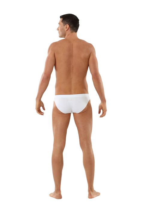 Albert Kreuz Laser Cut Invisible Seamless Briefs Stretch Cotton White