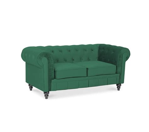 Canapé Chesterfield Velours 2 Places Altesse Vert Canapé BUT