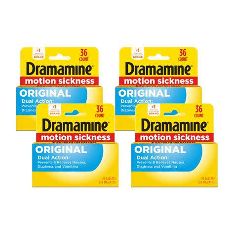 Dramamine Original Formula Motion Sickness Tablets Nausea Relief OTC