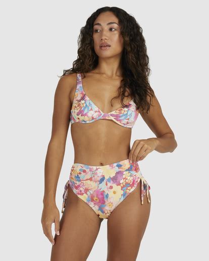 Summer Bliss Ruched Braguita De Bikini Retro Para Mujer Billabong