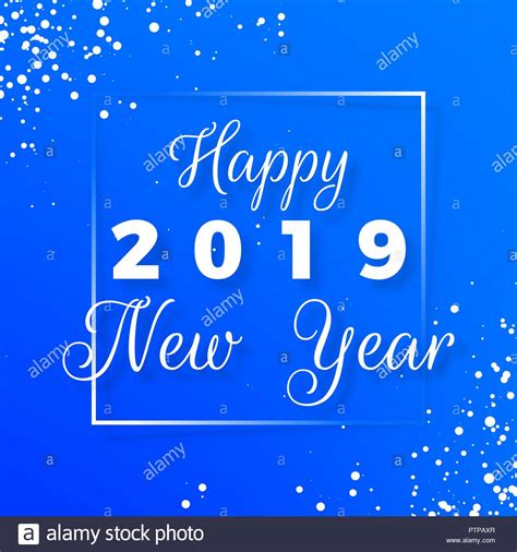 Happy New Year Postcard Happy New Year 2019 Text Design Greeting Card