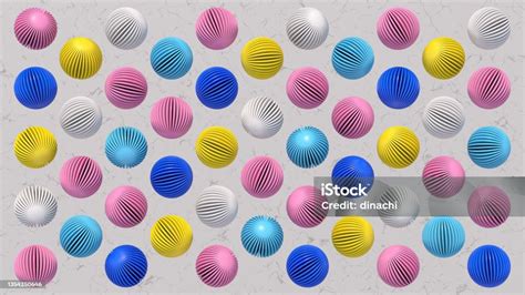 Group Of Colorful Textured Spheres Textured Background Abstract
