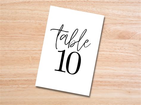 Simple Boho Printable Table Numbers 1 40 5x7 4x6 And 4x4 Etsy