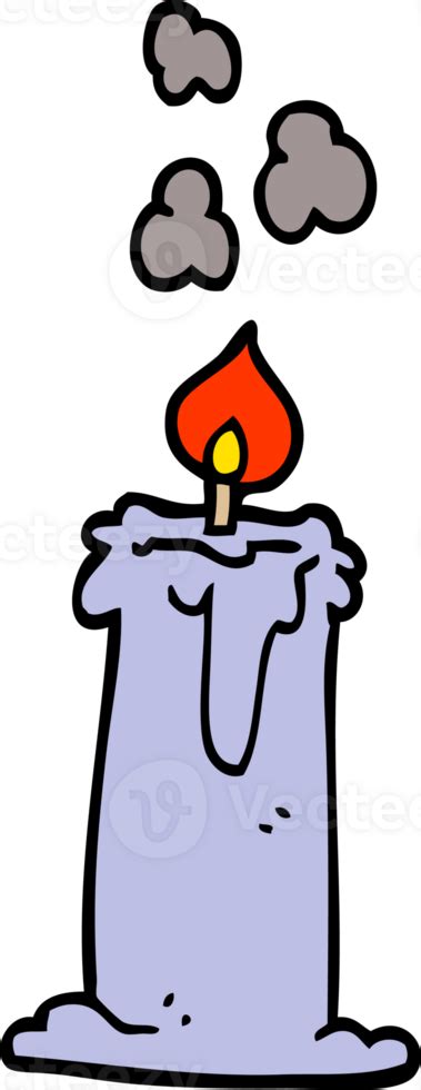 Cartoon Doodle Lit Candle 45235089 Png