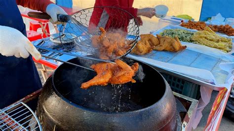 장날이면 대박터지는 역대급 바삭한 줄서서 먹는 가마솥 옛날통닭 Korean Fried Chicken Korean