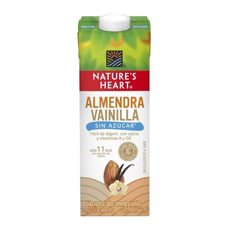 Bebida Vegetal Natures Heart Sabor Almendra Vainilla Sin Azúcar 946 Ml