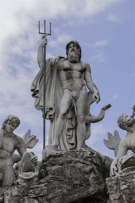 Statue Of Neptune At Capitoline Rome Italy Stock Image Image Of