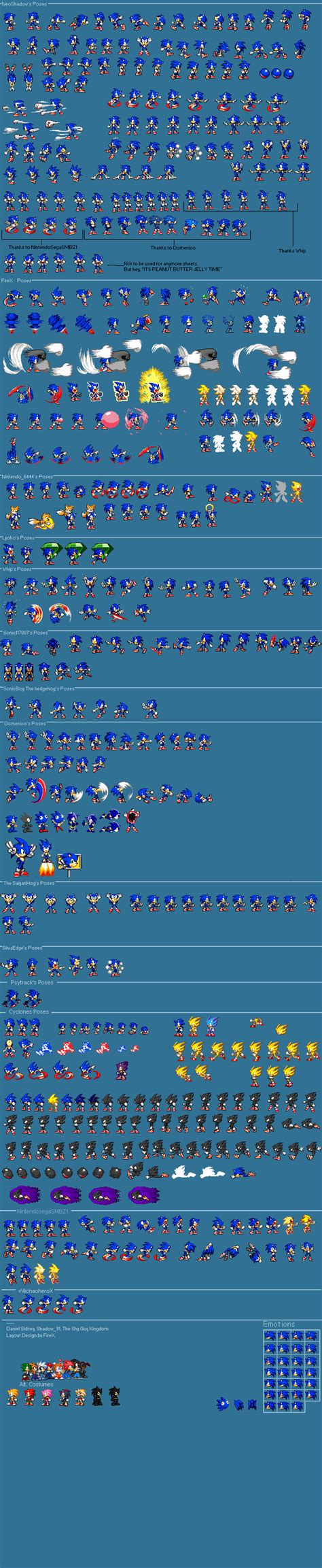 Sonic 2d Sprites