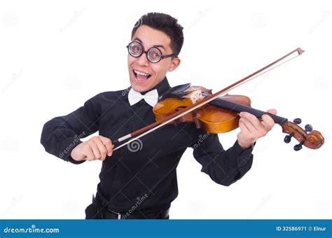 Funny Violin Player Stock Image Image Of Instrument 32586971