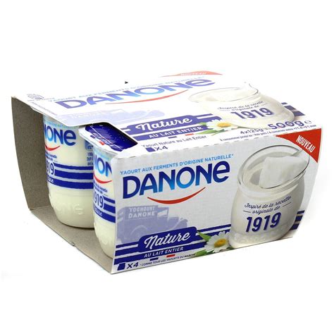 Danone Yaourt Nature Entier 4x125g Hourafr