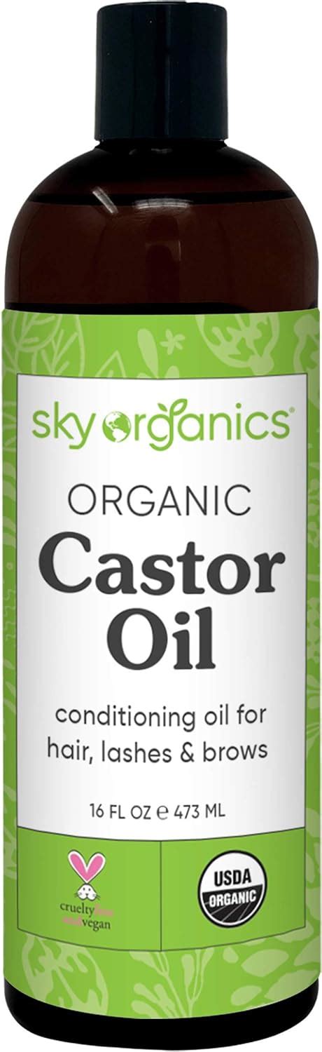 Organic Castor Oil 16oz By Sky Organics Usda Organic Cold Pressed 100