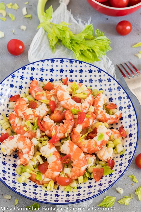 Insalata Di Gamberi Sedano E Pomodorini Light E Gustosa