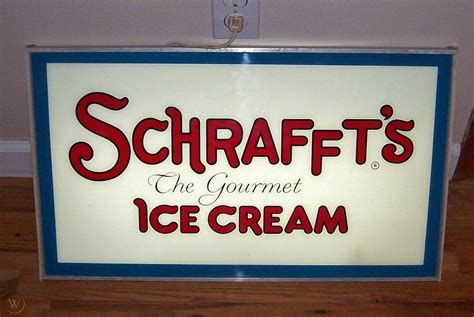 1960s Schraffts The Gourmet Ice Cream Lighted Store Sign Original