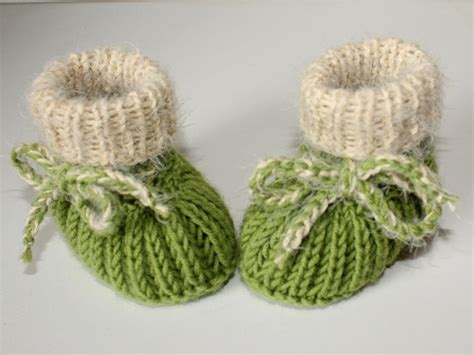 Strickanleitung Babyschuhe Booties Im Patentmuster