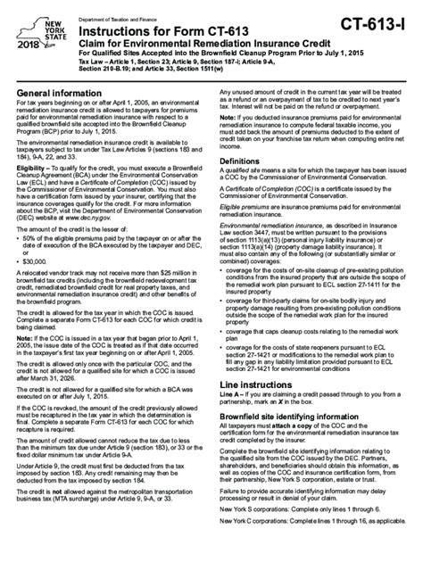 Fillable Online Department Of Taxation And Finance Instructions For