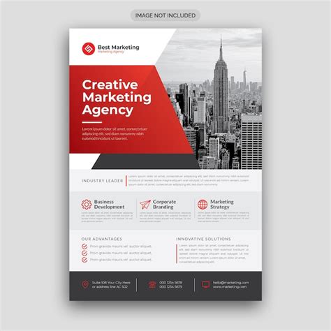 Premium Vector Psd Modern Digital Marketing Agency Flyer Template