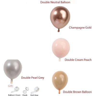 Boho Balloon Arch Kit Neutral Nude Gold Balloons Garland 98 Pcs For Baby Showers Weddings