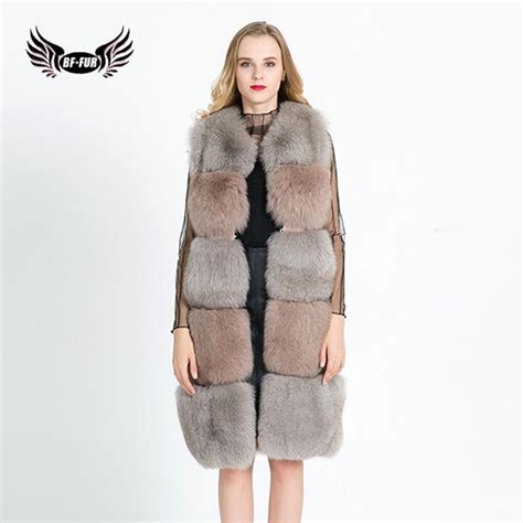 New Real Fox Fur Vest Women S Winter Whole Skin Warm Fox Fur Long