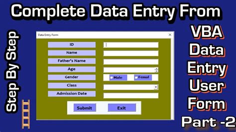 Fully Automated Data Entry User Form In Excel Vba Step By Step User