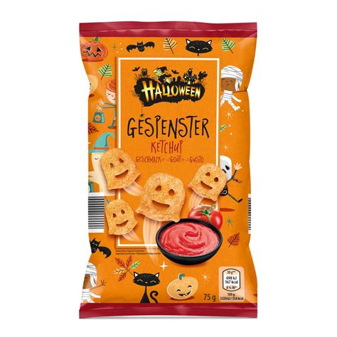 Halloween Burgonyasnack Ketchup Aldi