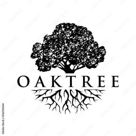 oak tree logo illustration Stock Vector | Adobe Stock