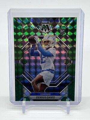 Panini Mosaic Football Derius Davis Green Mosaic Prizm Rookie Rc