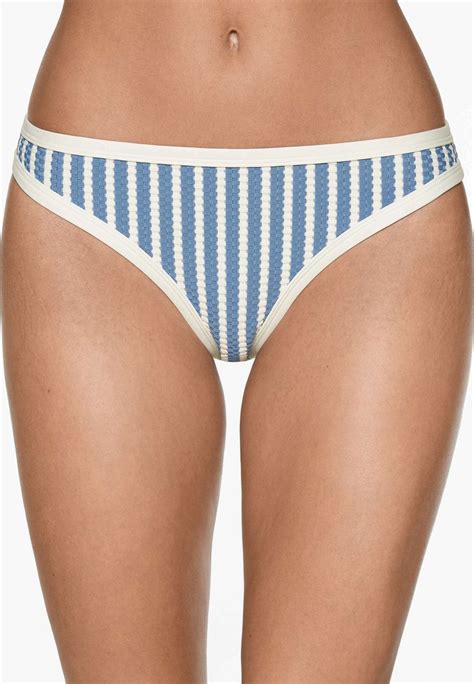 Oysho Trim Textured Stripe Bikini Hose Light Blue Hellblau Zalando De