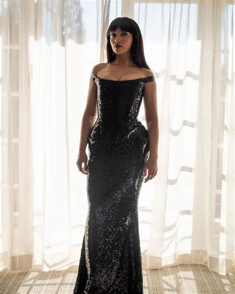 Bossy Babe Olivia In Sparkling Black Off Shoulder Sequin Gown OLIVIA COOKE K Fashion