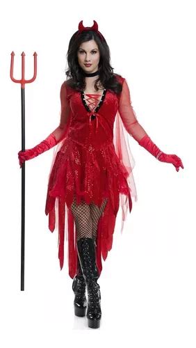 Disfraz De Diabla Sexy Para Mujer Talla S Halloween